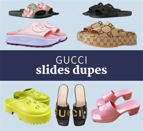 gucci rubber slide sandals dupe|gucci rubber slide sandals outfit.